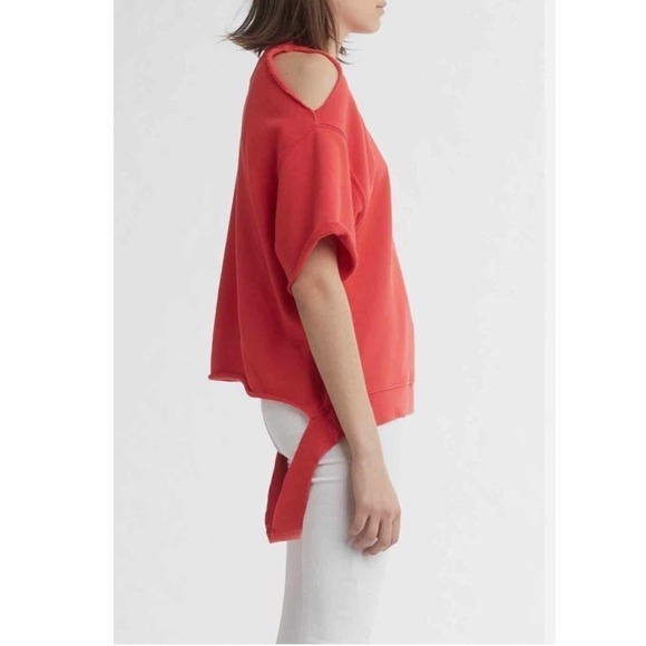 Hudson Cut Sleeve Pullover Grunge Distressed Sweatshirt Size Small - Picture 5 of 15